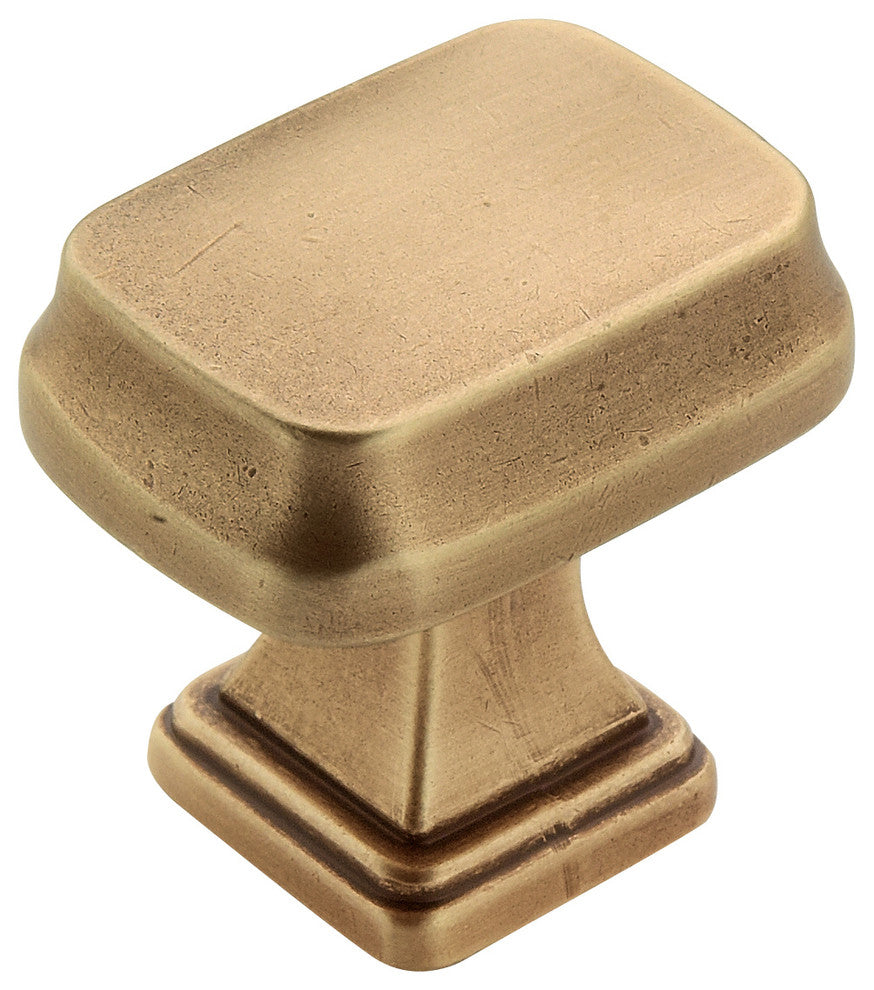 Amerock Revitalize Rectangle Knob, Gilded Bronze