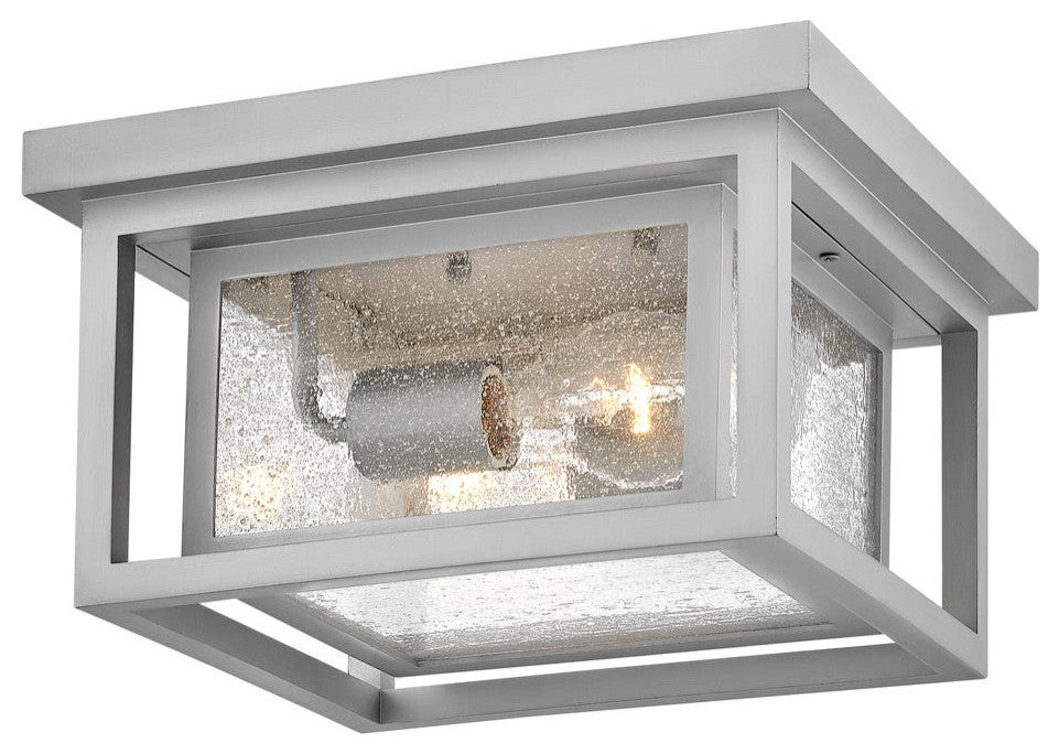 Hinkley Republic Small Flush Mount, Satin Nickel