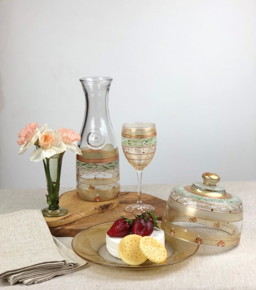 Mosaic Gold Garland Carafe