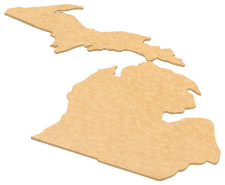 State Shaped Cutting Boards, Brown Richlite, Michigan