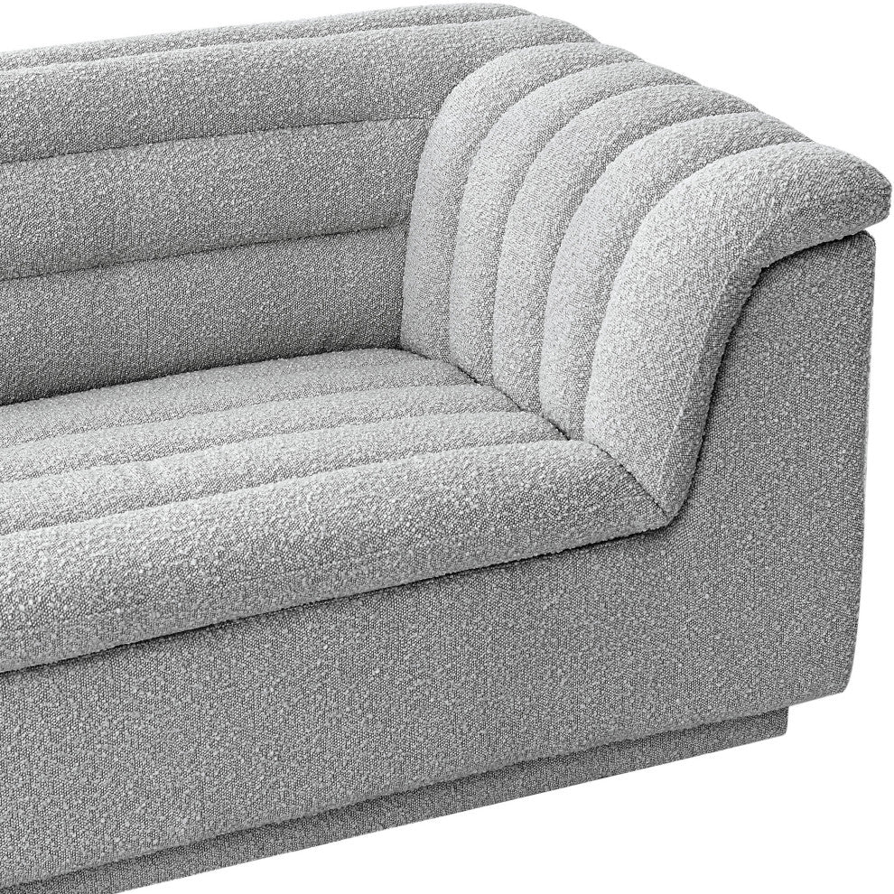 Cascade Upholstered Set, Grey, Boucle Fabric, Loveseat