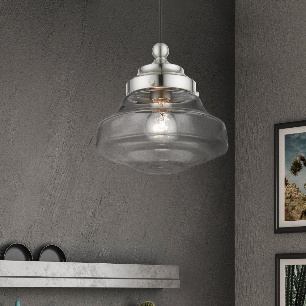 Avondale 1 Light Brushed Nickel Mini Pendant