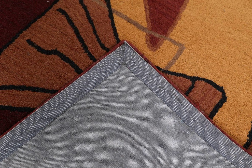 Transitional Hand-Tufted Indian Oriental Oriental Area Rug, Multi, 3x5'