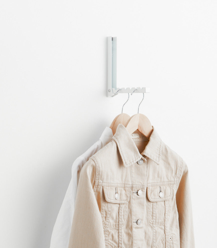 Smart Folding Over-The-Door Hook, White