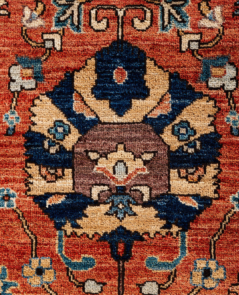Serapi One-of-a-Kind Hand-Knotted Area Rug Red, 9'1" x 11'11"