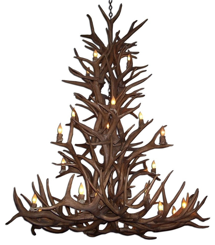 Reproduction Antler Elk, Mule Deer Cascade Chandelier Light, RL-30