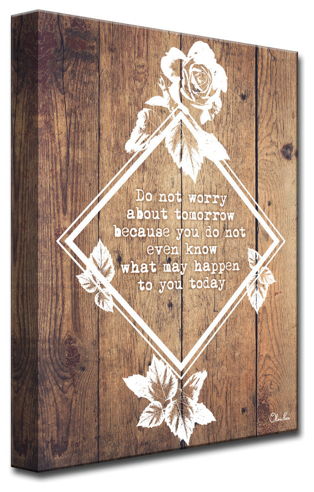 Ready2HangArt Wrapped Canvas Inspirational Wall Art, Don't Worry, 40"x30"