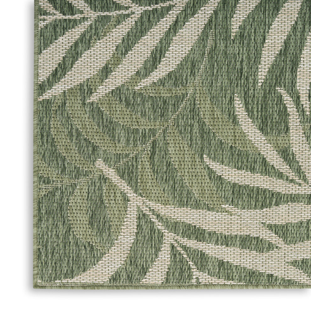 Nourison Garden Oasis 10' x 14' Green Ivory Tropical Rug