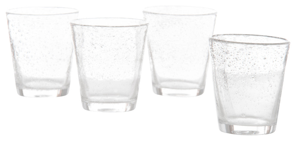 Bubble Water Glasses, Clear, Set of 4