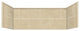 Transolid, Bath Wall Kit, Almond Sky, 6"x36"x24"