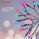 10"H Indoor Christmas Snowflake Ornament with Multi-Colored LED Lights, Silver