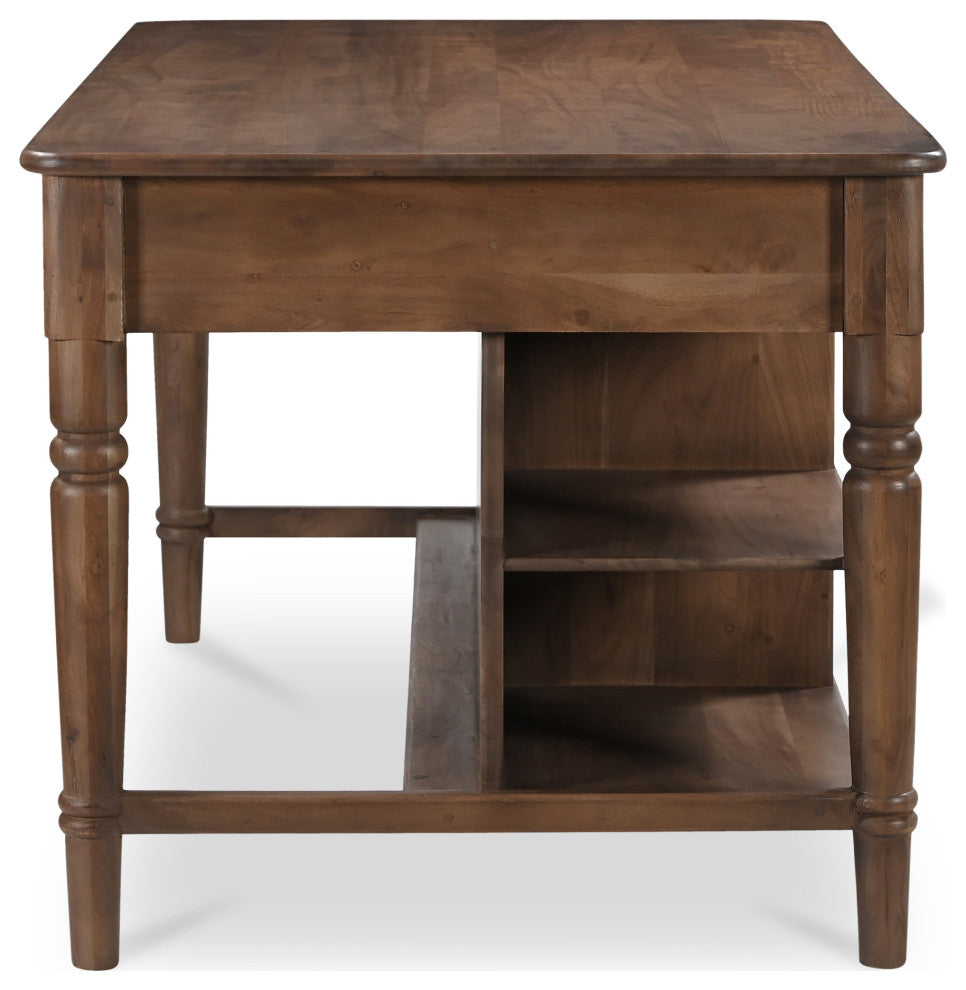 Russet Kitchen Island Brown