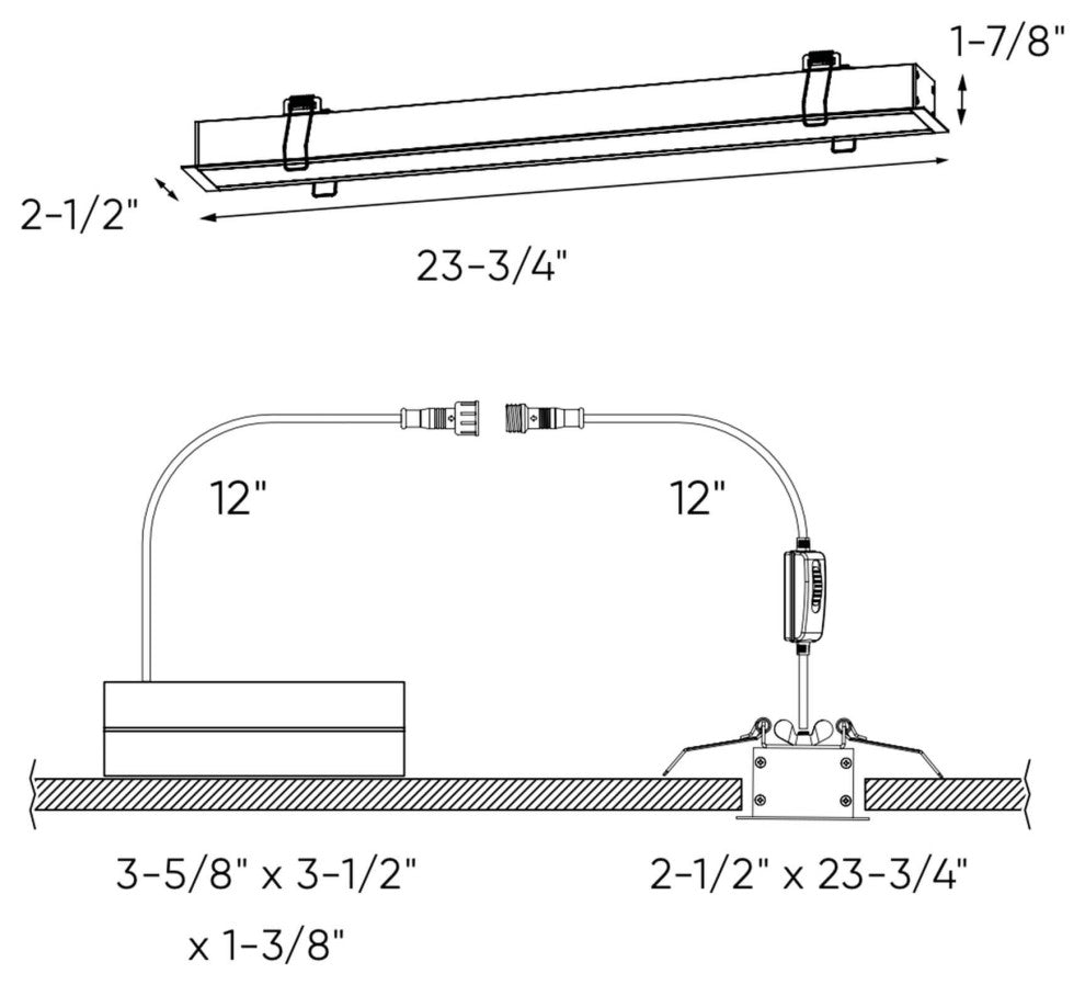 Boulevard 24" Linear Recessed LED Light