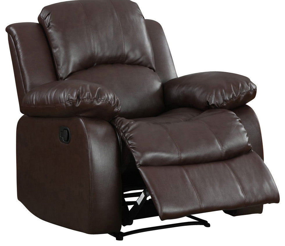 Homelegance Cranley Reclining Chair, Brown Leather