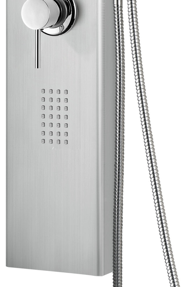 AquaNiche ShowerSpa Panel, 2.5 GPM, Brushed Stainless Steel