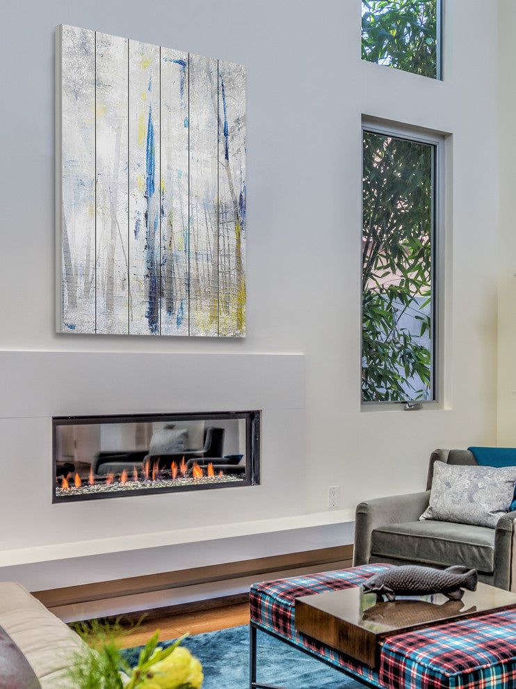 "Tall and Bright" Painting Print on White Wood, 40"x60"