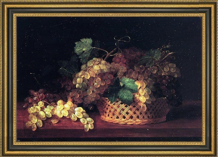 James Peale Still Life with Grapes Framed Premium Canvas Print, 16"x24"