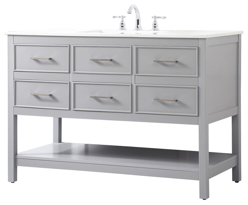 Home Living 48" Single Bathroom Vanity, Gray