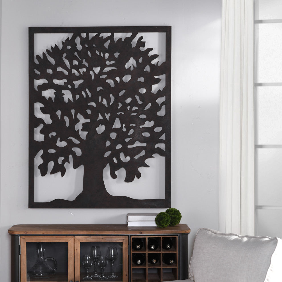 Metal wall art of tree