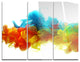 "Colorful Ink in Water" Glossy Metal Wall Art, 3 Panels, 36"x28"