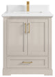 Boston 30" Single Sink Bath Vanity in Fine Grain 1.5" White Quartz