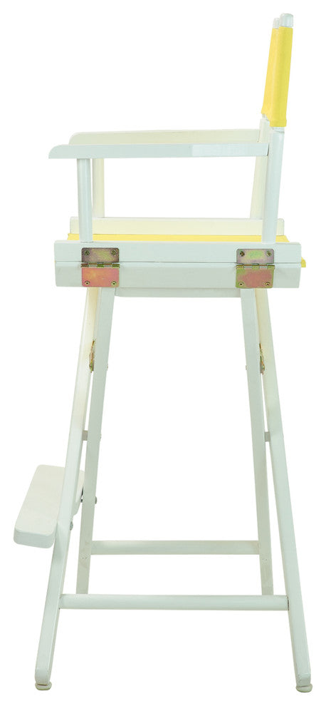 030" Director's Chair White Frame-Yellow Canvas