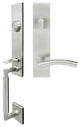 Brussels Lever, Tubular Entry Handleset, LHR, Satin Stainless Steel