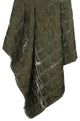 Stella Faux Silk Velvet Double Box Stitch Throw, 50"x60", 1PC, Fern Green