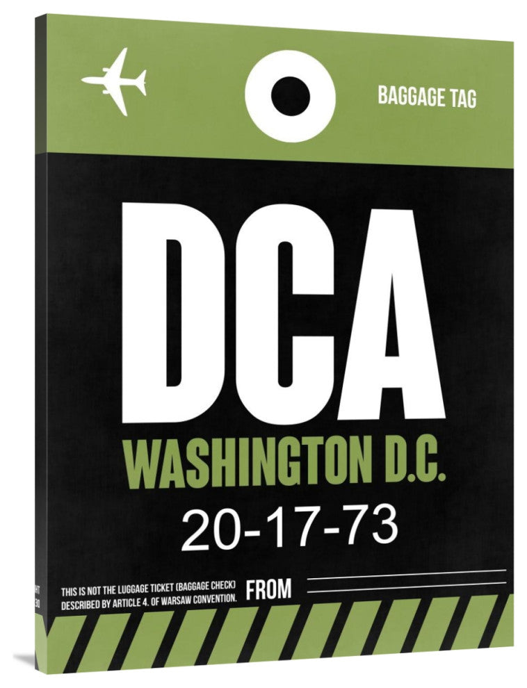 "DCA Washington Luggage Tag 2" Fine Art Print