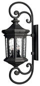 Hinkley Raley Double Extra Large Wall Mount Lantern, Museum Black