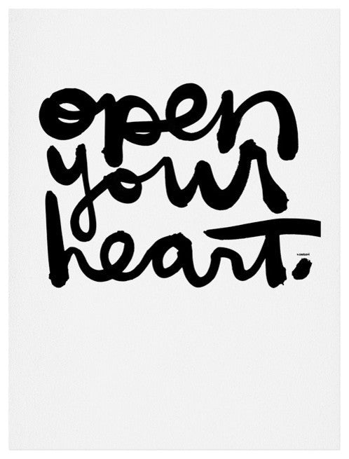 Deny Designs Kal Barteski Open Your Heart Art Print