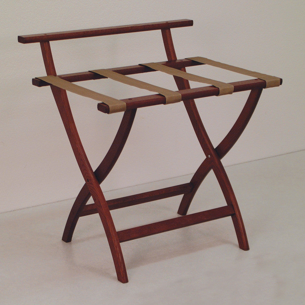 WallSaver Luggage Rack, Mahogany
