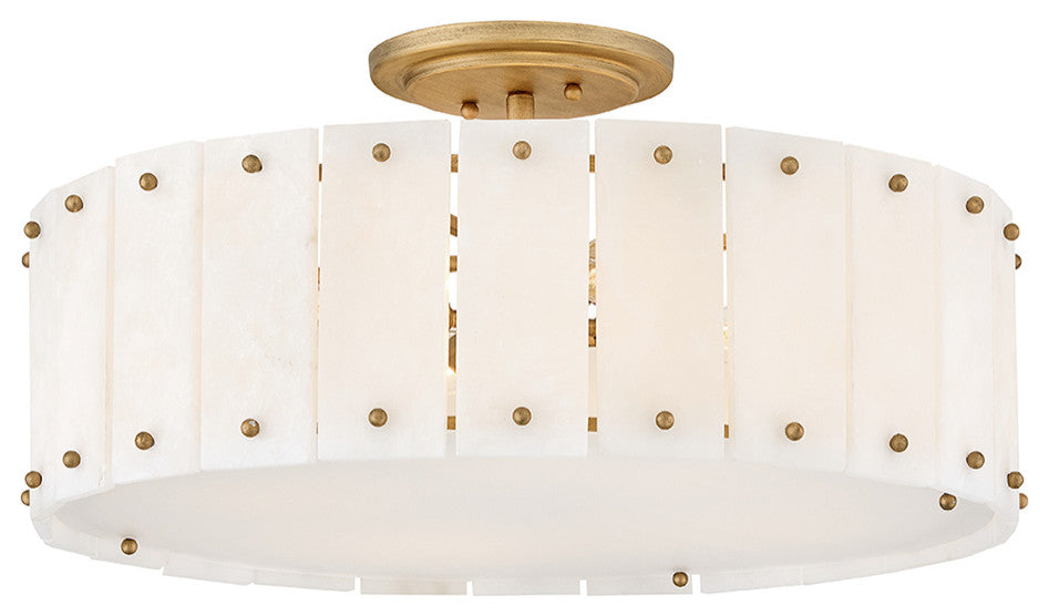 Fredrick Ramond Simone Medium Semi-Flush Mount, Burnished Gold