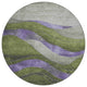 Machine Washable Indoor/Outdoor Chantille ACN1892 Olive 8' x 8' Round Rug