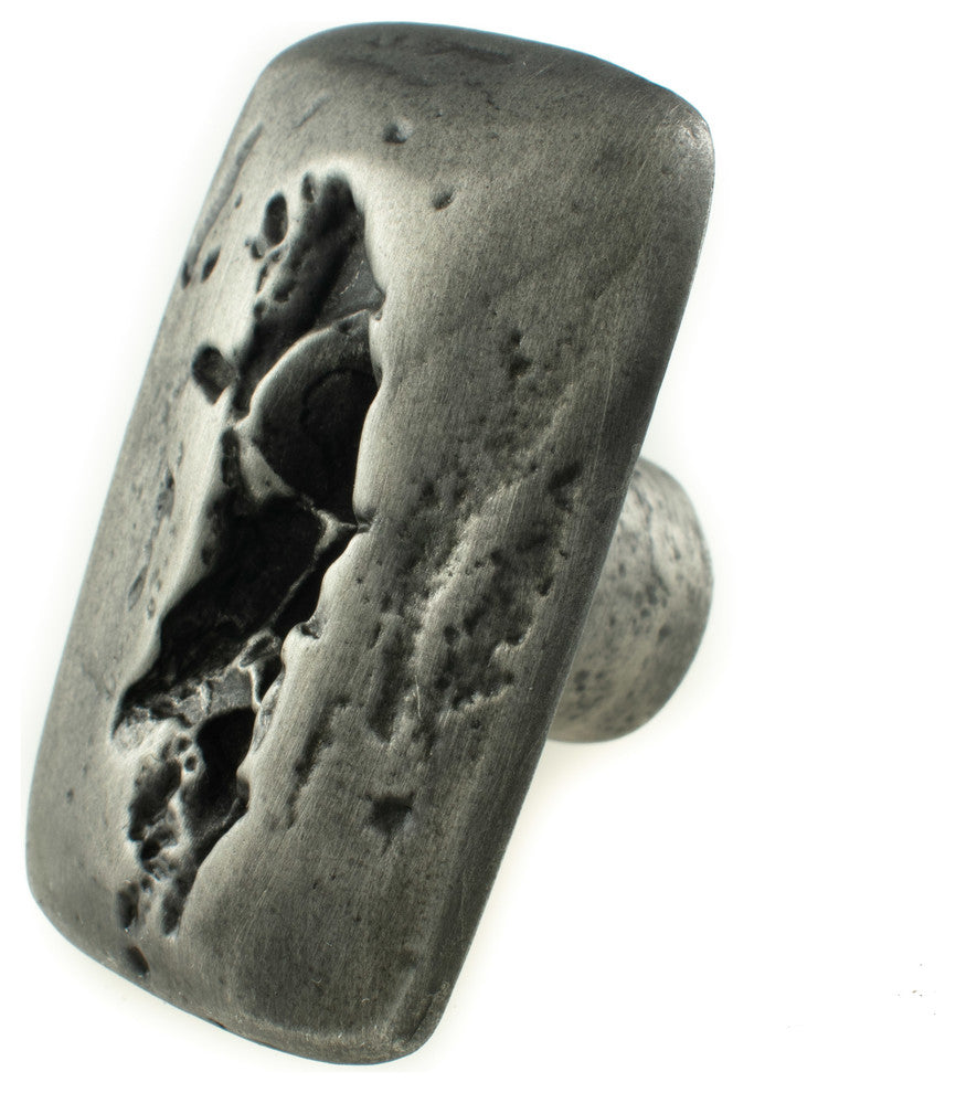 Glacier Pewter Cabinet Hardware Knob, Vintage Pewter
