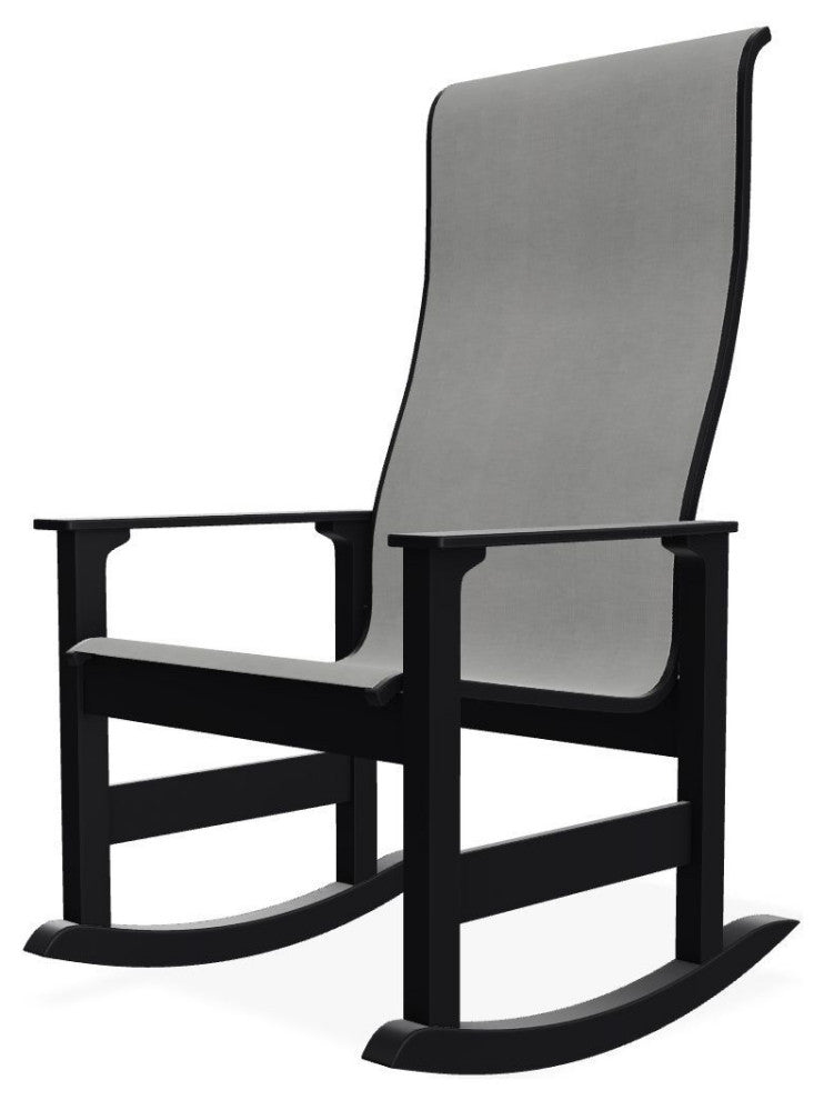 Leeward Sling Outdoor Supreme Rocker, Alloy/Black