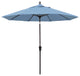9' Aluminum Umbrella Auto Tilt Bronze, Air Blue