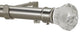 Digital Non-Telescoping Curtain Rod, Stainless, 96''