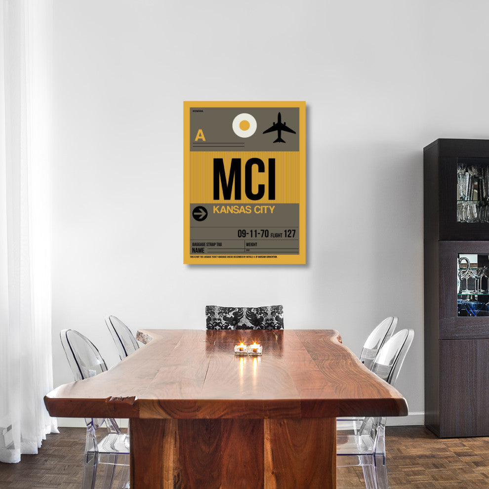 "MCI Kansas City Luggage Tag 1" Fine Art Print