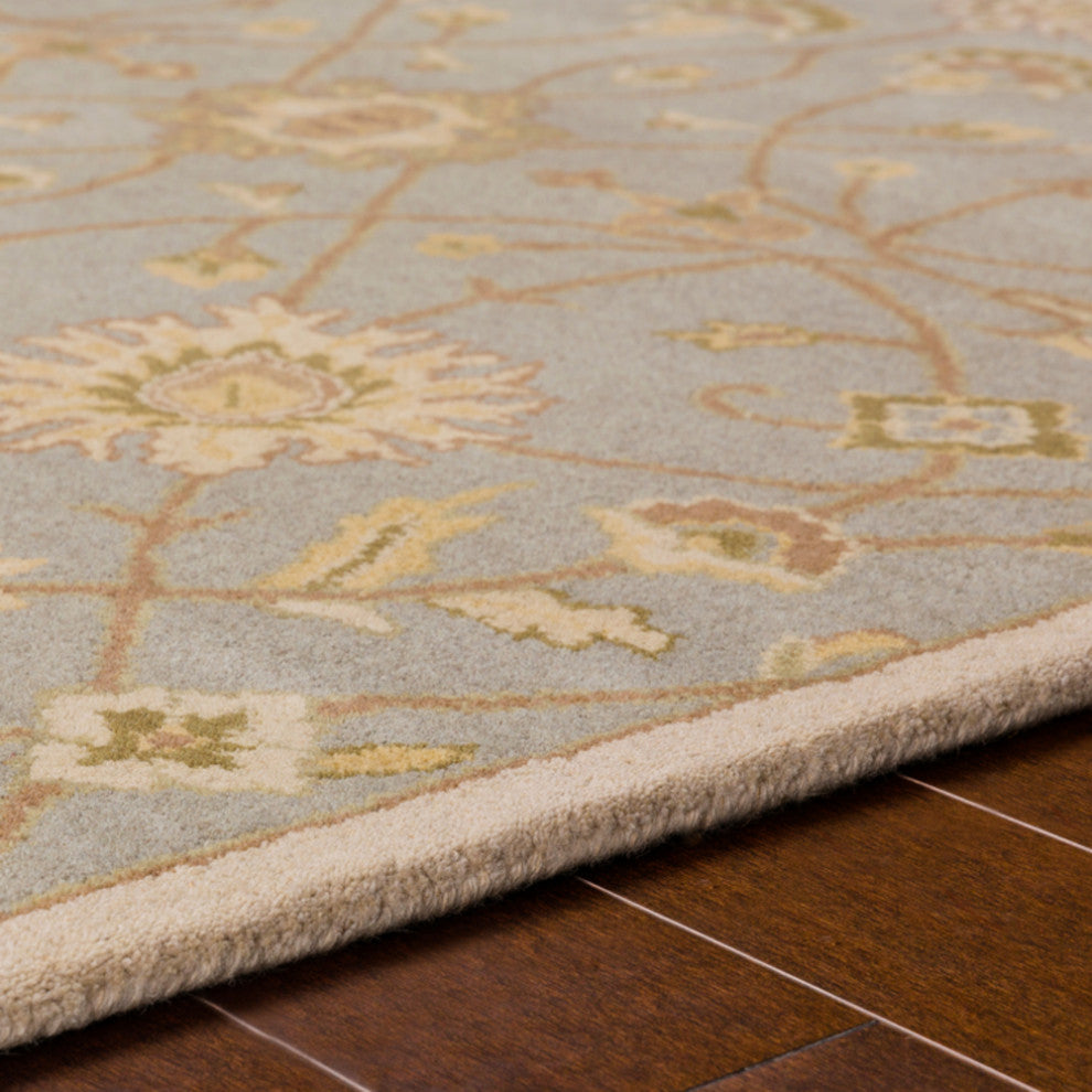 Surya Caesar CAE-1081 Traditional Area Rug, Medium Gray, 3' x 12' Runner