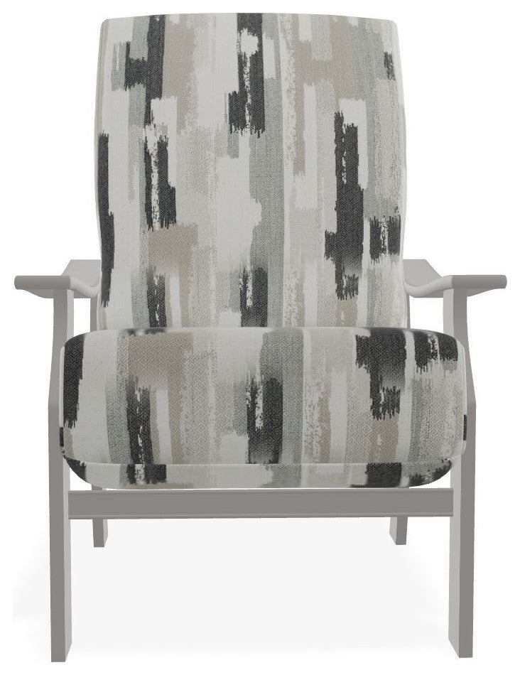 St. Catherine Deep Seat Outdoor Armchair, Dreamscape Seaglass/Warm Gray