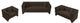 Everett Upholstered Loveseat, Brown, Chenille Fabric