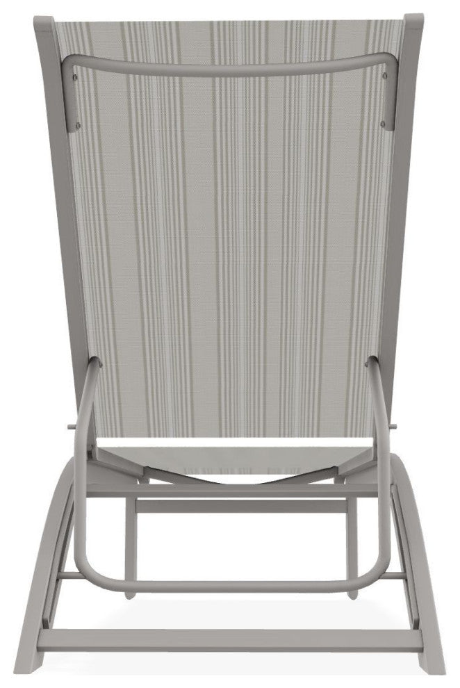 Kendall Sling Stackable Outdoor Chaise Lounge, Harbor/Warm Gray