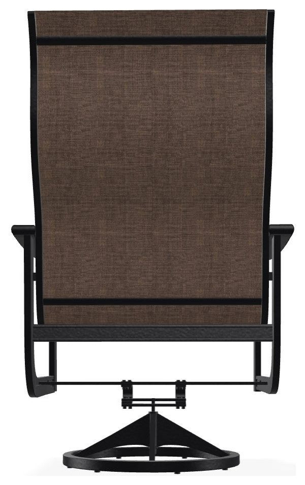 St. Catherine Sling Outdoor Supreme Swivel Rocker, Mocha/Black