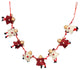 26" Decorative Unlit Plush Red and Beige Angel Dolls Christmas Garland