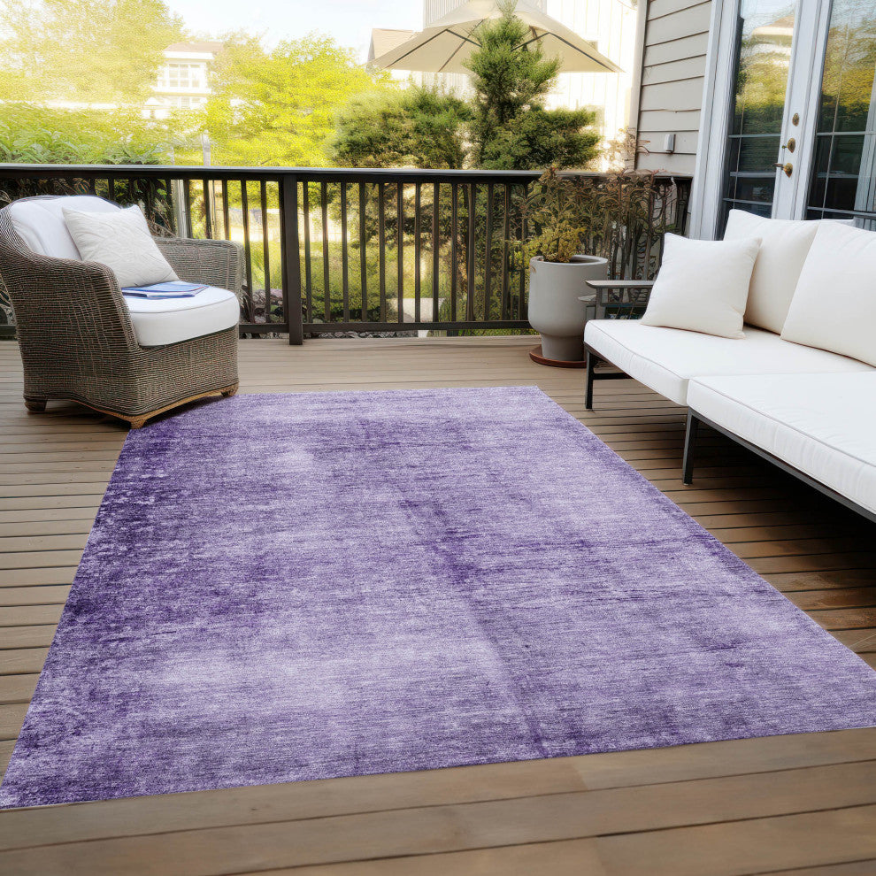 Machine Washable Indoor/Outdoor Chantille ACN1884 Purple 2'6" x 3'10" Rug