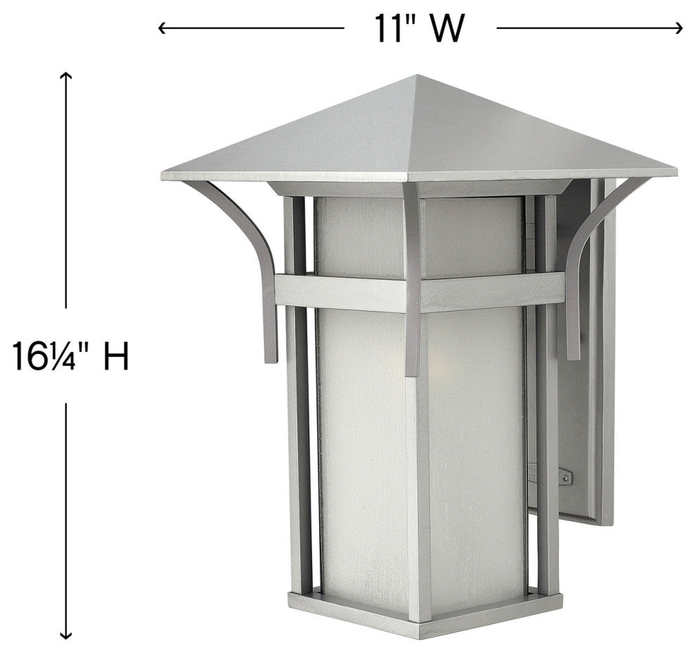 Hinkley Harbor Medium Outdoor Wall Mount Lantern, Titanium
