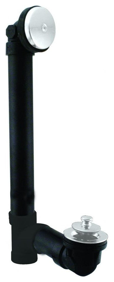 Twist & Close Sch. 40 ABS Bath Waste With One-Hole Elbow In Oil Rubbed Bronze, Powder Coated White
