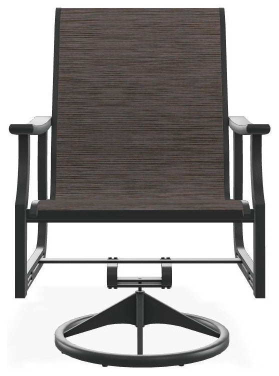 St. Catherine Sling Outdoor Swivel Rocker, James/Graphite