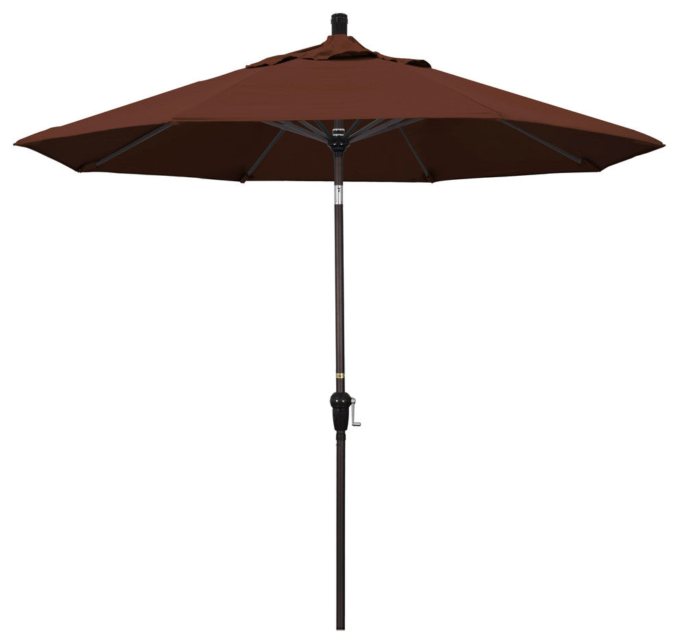 9' Aluminum Umbrella Auto Tilt Bronze, Bay Brown